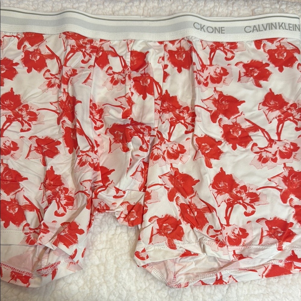 Calvin Klein CK One Red Floral Boxer Brief Large